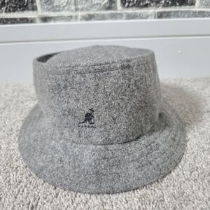 Kangol Charcoal Wool Bucket Hat Size L